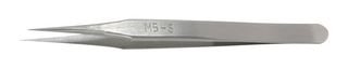 Erem M5S Stainless Steel Straight Fine Mini Point Anti Magnetic Tweezer, 3.25" Overall Length