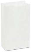 5 -6 lb.White Paper Bag appx. 6 x 3.5-8 x 10.75 - 100/pack
