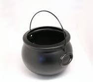 Darice Black Plastic St. Patrick's Day Pot-o-Gold Cauldron Decoration Planter 6 Inch by 7 Inch