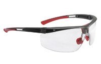 North By Honeywell Adaptec Wide Safety Glasses With Translucent Black Polycarbonate Frame And Clear Polycarbonate Anti-Fog Anti-Scratch Anti-Static Anti-UV Lens