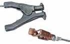 Gleason Model GCSI-AH-10, 10' Insulated Steel, Hand Clamp &amp; Alligator Clip for Static Discharge Reels, P/N: GRD-GCSI-AH-10