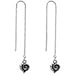 Handcrafted Spiral Heart Earrings in Silver Tone