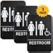 Excello Global Products Plastic Restroom Sign: Easy to Mount with Braille (ADA Compliant), Great for Business - 6