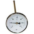 Boilerthermometer 0-120°C - 150mm Durchmesser 63mm mit Tauchhülse 1/2'''' x 150mm