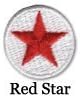 Red Star Patches Iron On 10 Pack 1" Embroidered Reward Star Patch for Sports Programs