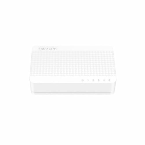 Tenda S105 5-Port 10/100Mbps Fast Network Switch, SOHO Switch with IEEE 802.3u/x, Plug and Play, Wall-mounting and Desktop Installation, Energy Saving, Plastic Construction, White — image 1