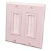 Vanco VAN-120825X Decor Style Brush Bulk Cable Wall Plates - Dual, Color Almond