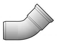 PACK OF 2 - 110mm Ring Seal Soil 135 Degree Socket to Spigot Bend- White