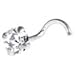 Body Candy 925 Sterling Silver Prong Set Clear Nose Stud Screw 22 Gauge