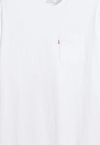 Short Sleeve Classic Pocket Tee, Hombre, White + Slub, L