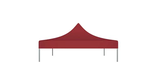 Partyzelt-Dach 4x3 m Burgunderrot 270 g/m² Gartenbauten Pavillon-Rahmen Dächer für Pavillions stabil – Bild 6