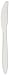 Daxwell Break-Resistant Polypropylene Medium Weight White Plastic Knife (Case of 1000)