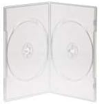 50 x Viva Elite Branded Slim Double Clear CD DVD Blu Ray Disc Cases (Face on Face) With Slim 7mm Spine. Cases Have A Outer Sleeve For Artwork Inlay. Same Cases As Used By Major Film Studios