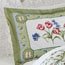 Collections Etc Summer Breeze Floral Pattern Pillow Sham, Green, Sham