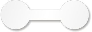 White Paper Jewelry Ring Label, Large self adhesive label, 1000 Tags / Pack, 1.6875" x 0.4375"
