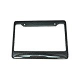 One pc Carbon Fiber Custom License Plate Tag Snap Fit Frames for Auto-Car-Truck