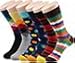 PUTON Men's Fun & Funky Colorful Cotton Dress Socks (Assorted 1)