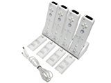 ETbotu Quad Charging Station with 4 Rechargeable 2800 mAh DragonPad New Charger Dock with 4 X Battery for Nintendo Wii Remote