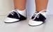 Doll Shoes fit American Girl Doll and Other 18 Inch Dolls Black and White Saddle Shoes