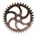 Jili Online 29cm Rustic Wooden Wall Hanging Steampunk Gear Home Shop Art Craft Decor #C