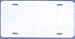 Blank License Plate (Flat Aluminum WHITE) (2pk)