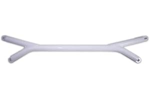 GAZOZ PERFORMANCE Exterior Accessories - Aluminum Front Brace Bar Compatible with 2015-2021 Subaru WRX STI White Painting Aesthetic