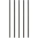 32-Inch by 3/4-Inch Aluminum Round Black Smooth Balusters - 5 Pack