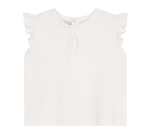 Petit Bateau A0cp1, Camicetta A Maniche Corte Bimba 0-24, Bianco, 6 Mesi