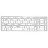 Cateck Bluetooth Ultra-Slim Keyboard (Wireless, Rechargeable) Aluminum Magic Keyboard with Numeric Keypad mac wireless keyboard for iOS, Android, Windows and Mac Bluetooth Enabled Devices- US English