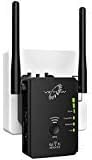 VICTONY WiFi Ranger Extender with High Gain Dual Band Antennas Wireless Network Extender 2.4GHz Speed up to 300Mbs WiFi Repeater, Supports Repeater/Access Point/Router Mode (BK)