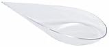 48 4 inches Plastic Tear Drop Appetizer Spoon Tasting Soup Spoons (clear)