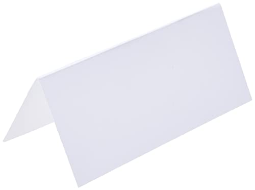 Papermania - Biglietti segnaposto da 90 x 100 mm, Confezione da 20 coperti, Colore: Bianco