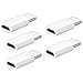 Mchoice 5pack USB-C Type-C to Micro USB Data Charging Adapter for Samsung Galaxy S8/S8 Plus White