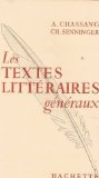 Les textes littéraires généraux. by