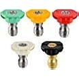 Homelite Pressure Washer Parts 5 Tips Quick Connect to Power Gun Wand Varied Nozzles Spray 5 Piece 2.5 GPM New