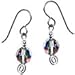 Solid Titanium Rainbow Dazzle Bead Earrings Created with Swarovski Crystals
