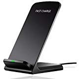 iPhone X Wireless Charger,Fast Wireless Charger Charging Pad for Samsung Galaxy Note 8 S8 S8 Plus S7 S7 Edge Note 5 S6 Edge Plus, Standard Charge for Apple iPhone X/8/8 Plus (Black)