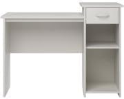 Student Desk, Multiple Finishes,White, Adjustable Storage Shelf, Storage Drawer, Accommodates most CPUs, Modesty Panel, Wire Management, Engineered Wood, Bundle with Expert Guide for Better Life