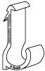 100 Telecrafter Lock-in Vinyl Siding Cable Installation Clips - Horizontal, Clear, Series C6 Quad - For Clean Cable Installs along Vinyl Siding.