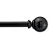 5/8-Inch Round Metal Decorative Curtain Rod by Graber, 84 to 120-Inch Adjustable Width (Black with Ball Finials)