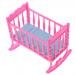 Dovewill Dolls Pink Baby Rocking Nursery Cradle Bed Bedroom FOR Barbie Kelly Dolls Dollhouse Furniture Accessory
