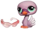 Littlest Pet Shop Get The Pets Single Figure Purple Swan Special Edition Pet!