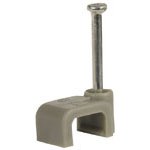 Cable-Core Flat cable clips 100 Pack for 6 mm twin & earth Grey