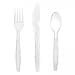 3 Pack - Crystal Clear Cutlery 360 Pieces (180 Forks - 120 Spoons - 60 Knives)