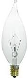 Classic Light Bulb - E12 Candelabra Base 15 Watt Clear Flame Tip 130 Volt Decorative Chandelier Light Bulb (25 Pack) (15 Watt)