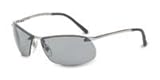 Uvex S4100 Polarized Safety Eyewear, Brushed Silver Metal Frame, Gray Polarized Hardcoat Lens
