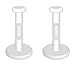 Pair (2) - Clear Push Top Piercing Retainers 14g-16g-Clear 3mm Flat Top Bioflex Retainer for Lips-Ears-Nose (Choose length, gauge) (14GA 3/8
