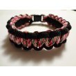 Black & Pink Camo Paracord Survival Bracelet Choose Your Size By Bostonred2010