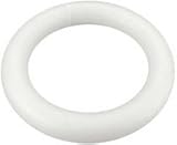 Floracraft FLOXT12W White Flora Craft Styrofoam Extruded Wreath , 12
