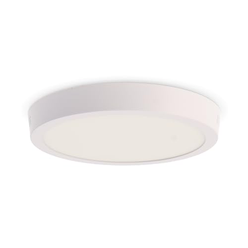 - Panel de Superficie Serie Slim 20W, 2000lm, Luz fría (6000k). Lámpara de techo de interiores IP20. Ideal para Baño, Cocina, Dormitorio. Fácil de instalar, LM5243.